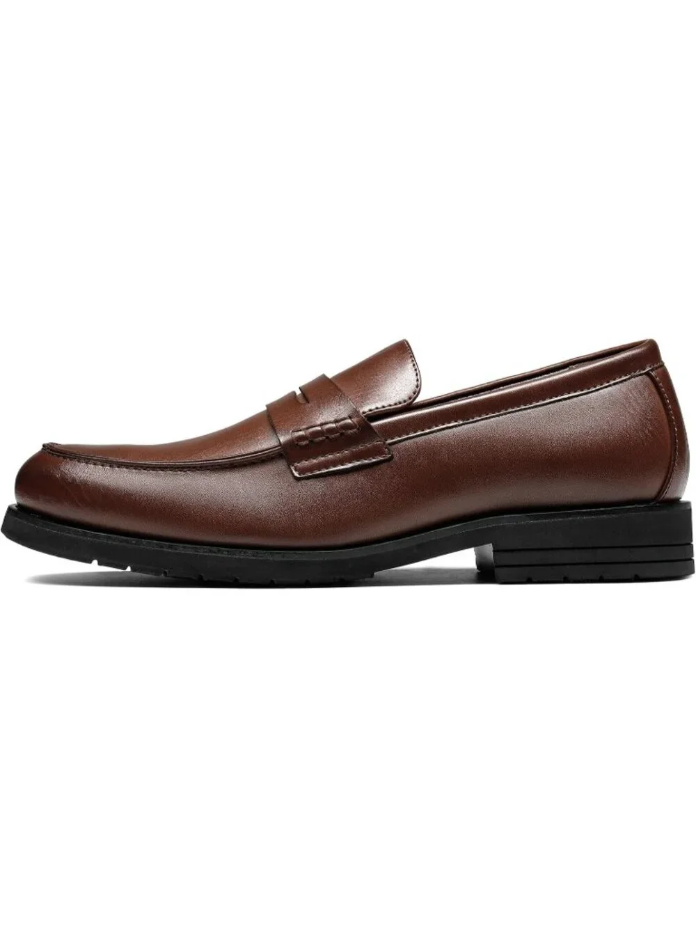Men's Dark Brown Penny Loafer Slip On Business Office Wedding Formal Dress Shoes